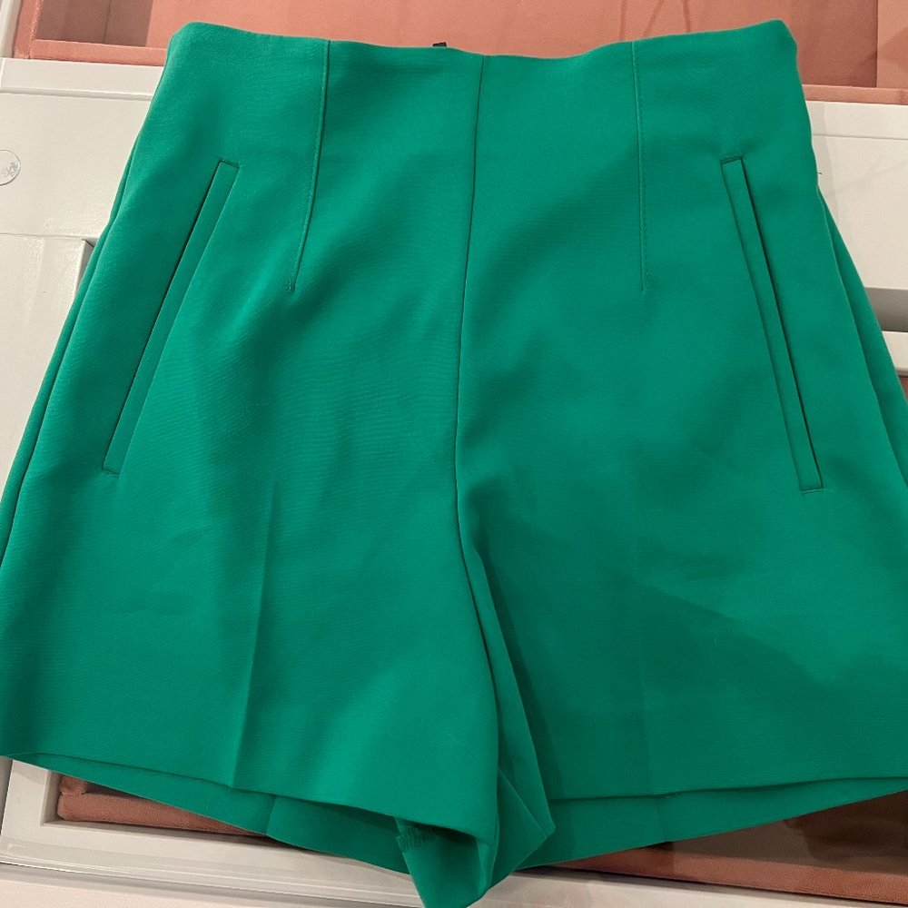 Zara green emerald shorts XS